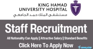 King Hamad University Hospital Careers